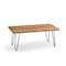 Alaterre Furniture Hairpin Natural Live Edge Wood with Metal 48" Large Coffee Table, Natural AWDD1220 - alternate 1